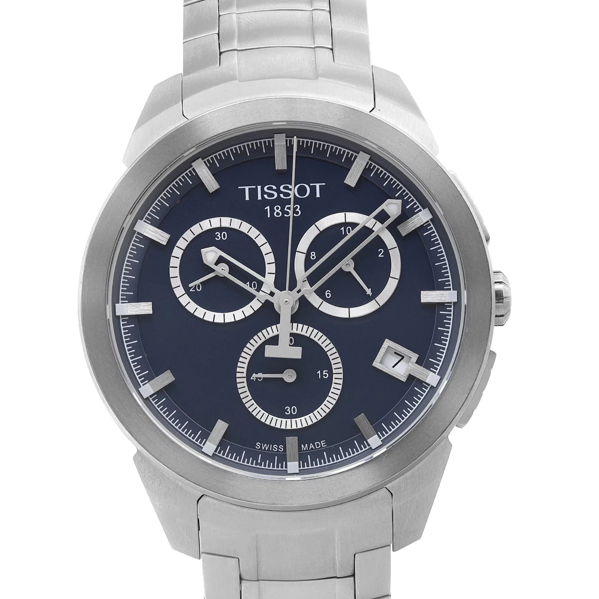 Tissot T-Sizeport 43mm Titanium Blue Dial Mens Quartz Watch T069.417.44.041.00