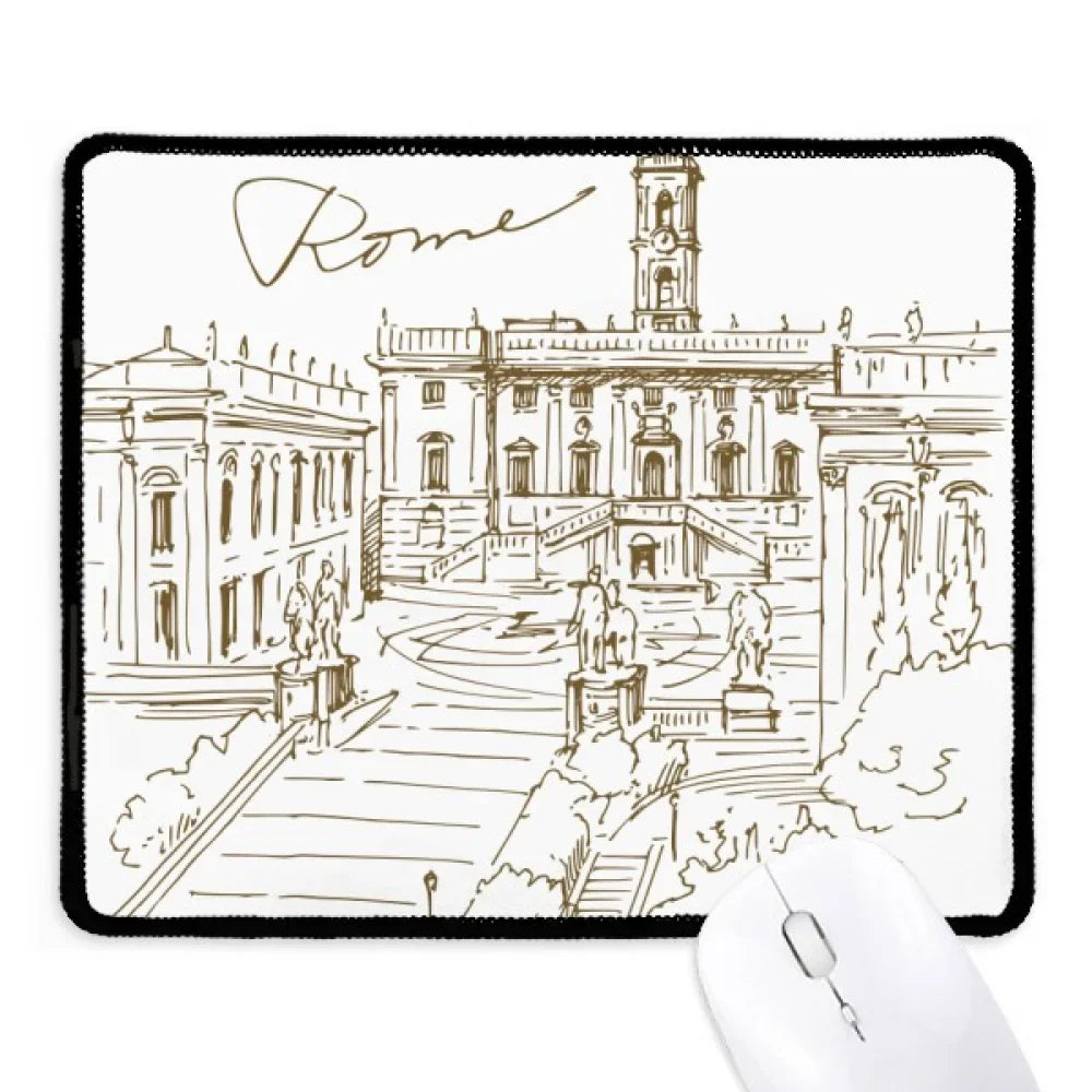 Fontana di Trevi Rome Fontana Landmark Mousepad Sizetitched Edge Mat Rubber Gang Pad