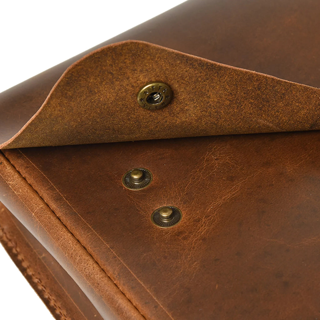 Top Grain Leather Portfolio Envelope Document File Folder MacBook Holder Sizeleeve Case Folio