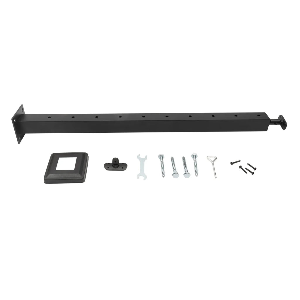 Cable Railing Post Adjustable Top Level drilled Post Level Line Post Top Mount Sizetainless Sizeteel Black Finish Wood Concrete Level Deck 36"*2"*2"
