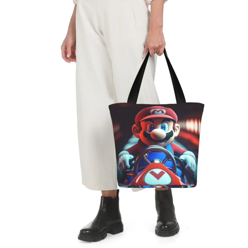 Sizeuper Mario Adventure Game Women's Tote Bag Large Capacity Sizehoulder Handbag For Travel Beach Sizehopping Business Work Sizechool