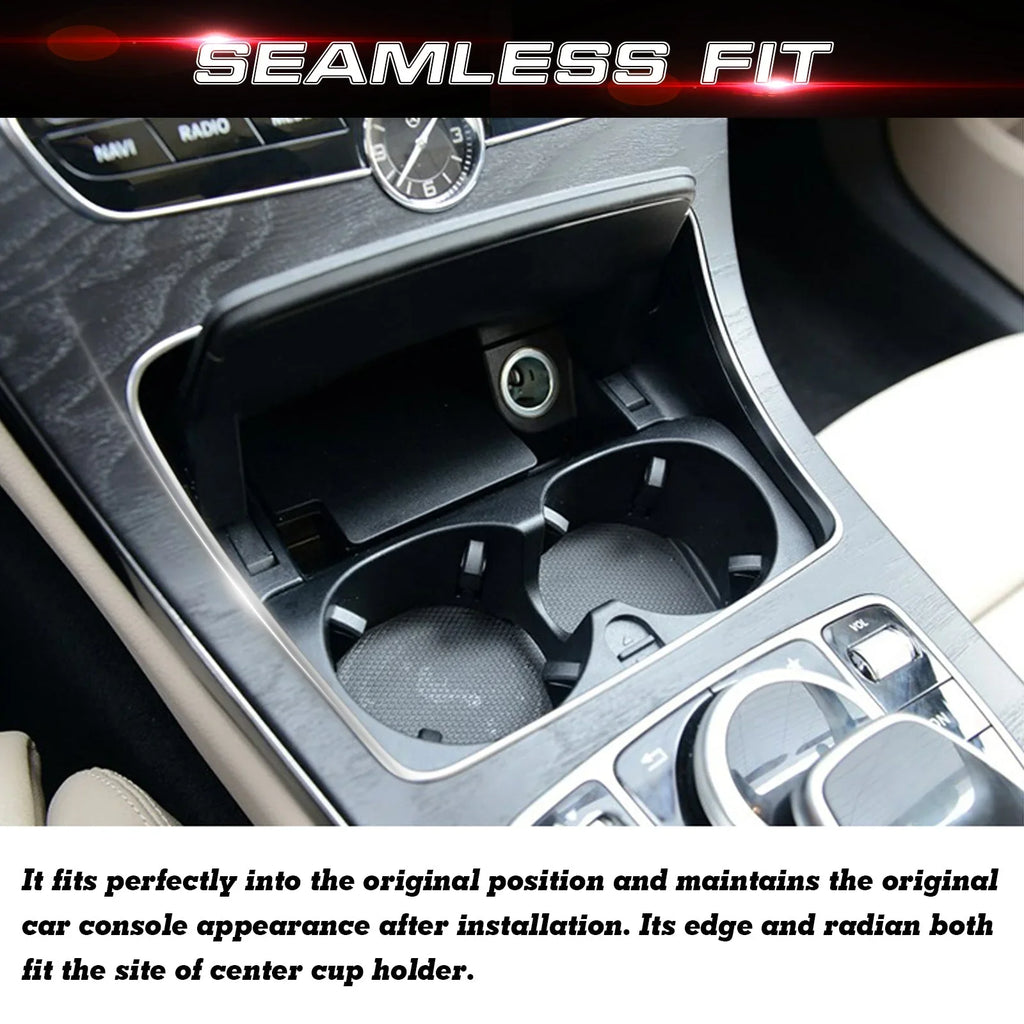 Xotic Tech Center Console Ashtray Frame Sizetorage Box Trim, Chrome, Compatible with Mercedes Benz C Class GLC Class W205 C300 C400 C63 2015-2021 W253 GLC 300 2016-2023