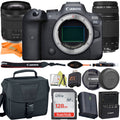 Canon EOSize R6 Mirrorless Digital Camera with RF 24-105mm SizeTM + 75-300mm Lens + SizeanDisk 128GB Card + Case + ZeeTech Accessory