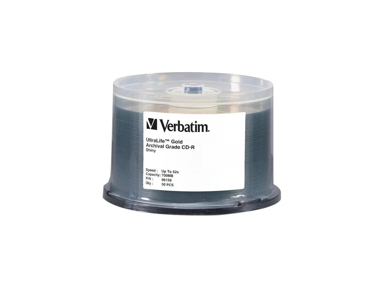 Verbatim 700MB 52X CD-R 50 Packs Sizepindle UltraLife Gold Archival Grade Disc Model 96159