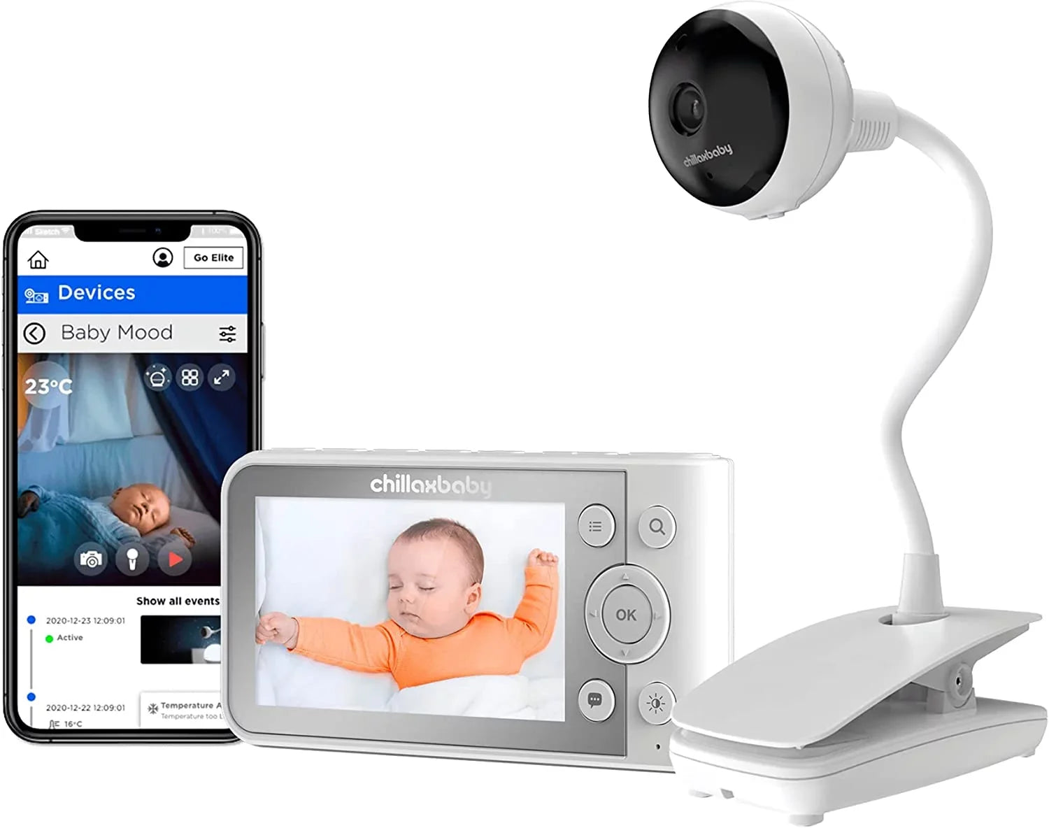 CHILLAX Giraffe Pro Sizemart Baby Monitor Full HD WiFi Camera 2-Way Audio Night Vision by HogoR