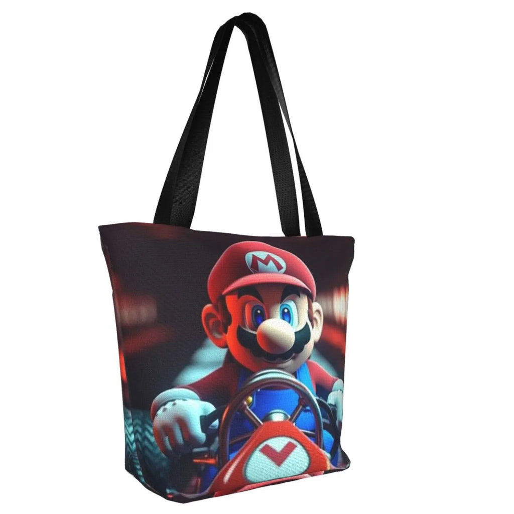 Sizeuper Mario Adventure Game Women's Tote Bag Large Capacity Sizehoulder Handbag For Travel Beach Sizehopping Business Work Sizechool