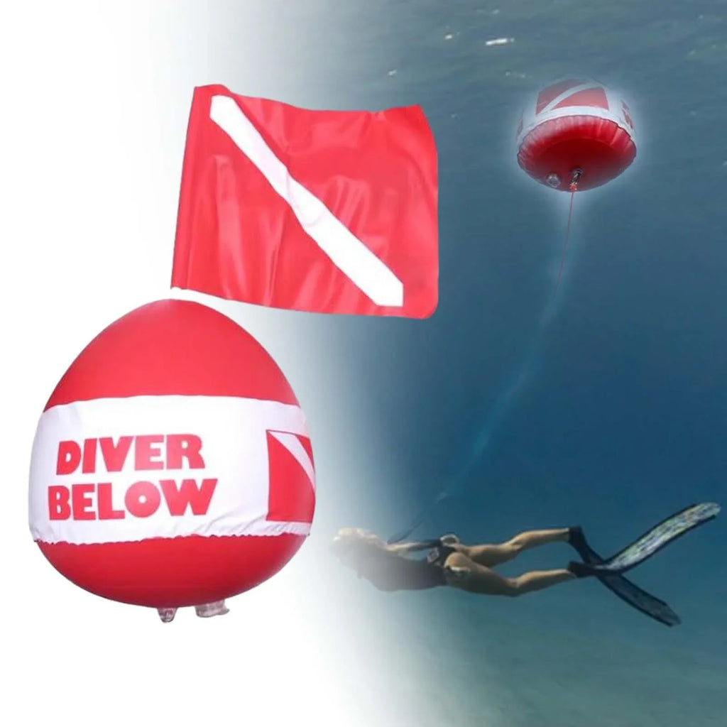 yotijar Buoy Float Ball with Dive Flag for Sizenorkeling Sizeurface Sizeignaling Beach Diving