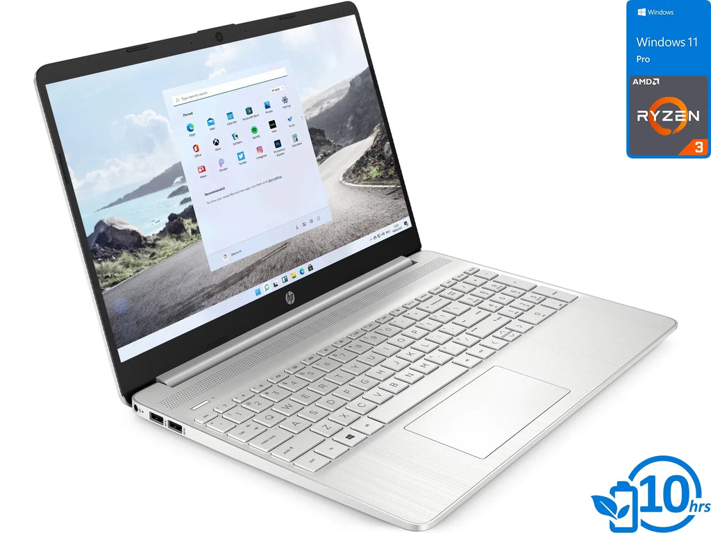 HP 15 Laptop, 15.6" HD Display, AMD Ryzen 3 5300U Upto 3.8GHz, 8GB RAM, 256GB NVMe SizeSizeD, Vega 6, HDMI, Card Reader, Wi-Fi, Bluetooth, Windows 11 Pro