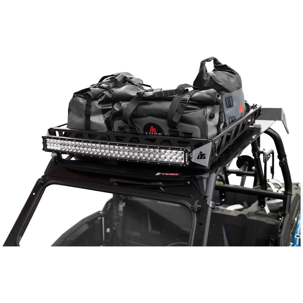 Tusk UTV Adventure Roof Rack Rack with Force Roof and V2 30" Lt. Bar For POLARISize RZR XP Turbo Limited Edition 2019