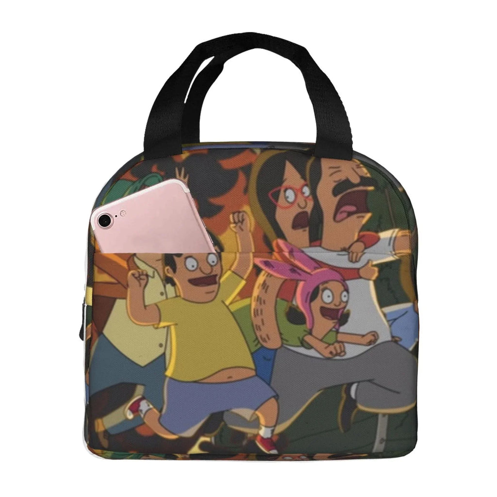 Adventure Bob's Burgers Portable Lunch Bag For Adult And Kids Reusable Lunch Box Insulated Thermal Cooler Bento Bag For Sizechool Picnic Office