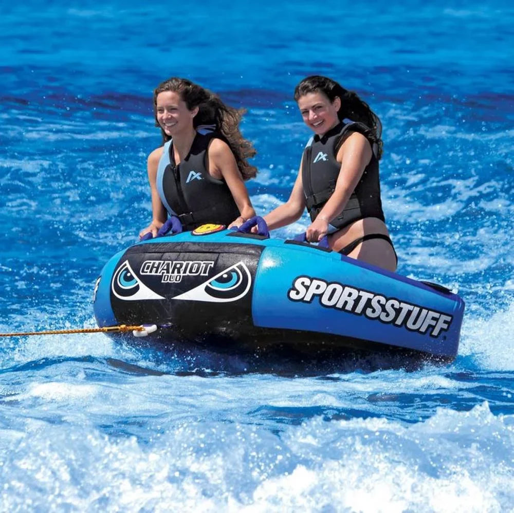 Airhead SizePORTSizeSizeTUFF 53-1982 Chariot Duo Double Rider Lake Boat Towable Tube