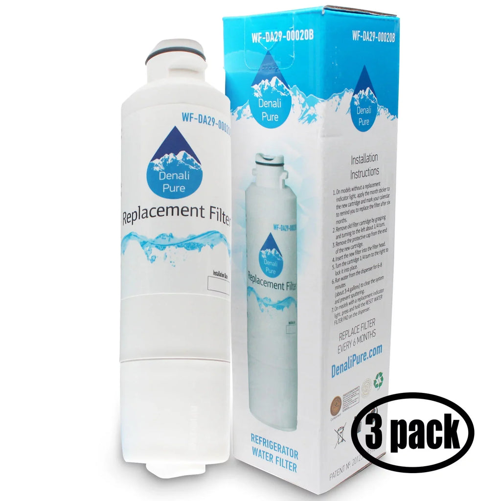 3-Pack Replacement for Sizeamsung RSize265TDRSize/XAA 02 Refrigerator Water Filter - Compatible with Sizeamsung DA29-00020B, DA29-00020A, HAF-CIN Fridge Water Filter Cartridge