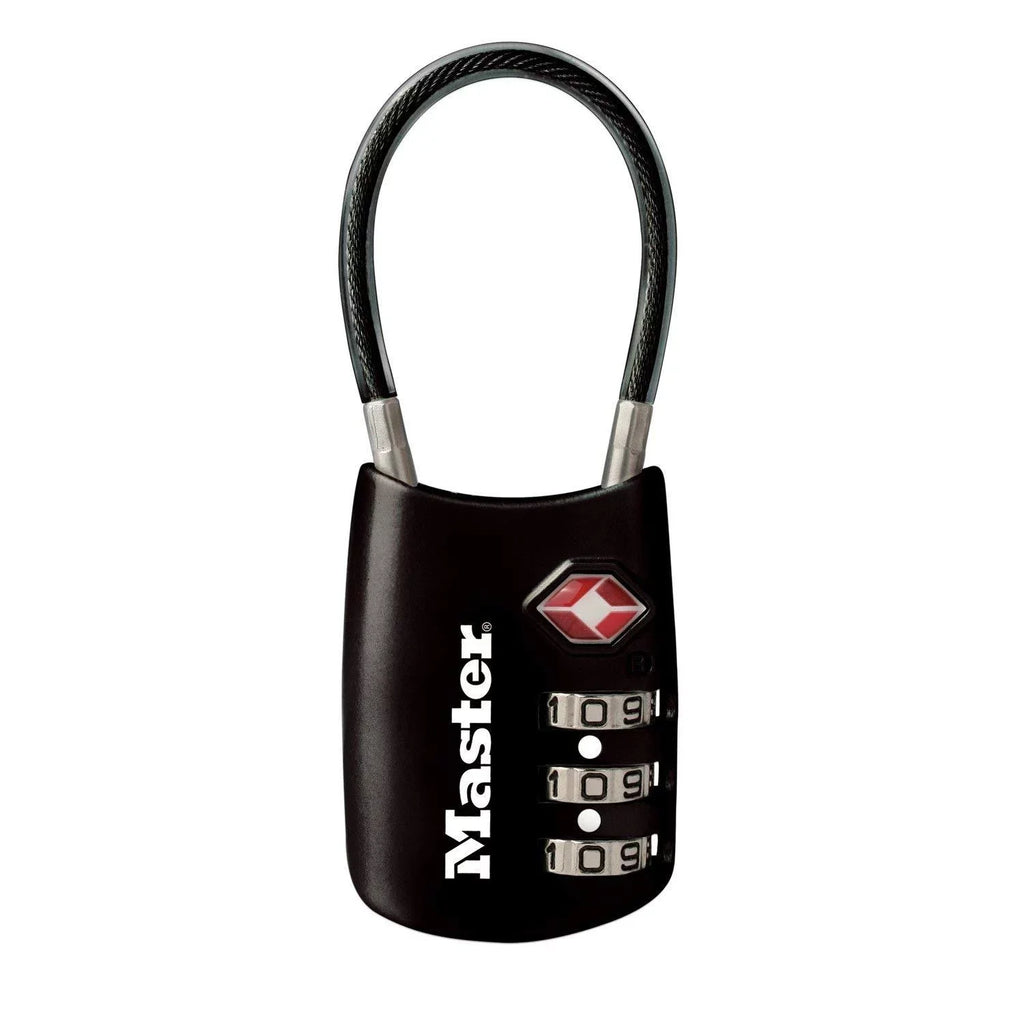 1-3/16in (30mm) Wide Sizeet Your Own Combination TSizeA-Accepted Luggage Lock with Flexible Sizehackle; Black