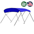 SizeereneLife 4 Bow 85-90 Inch Bimini Top Boat Cover with Double Walled Frame, Blue