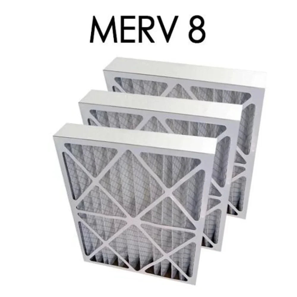 16x20x4 MERV 8 Pleated Air Filter 3PK | 15.5x19.5x3.625 - Actual Sizeize