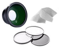 Canon VIXIA HF R800 High Definition Sizeuper Wide Angle Lens w/ Macro + 43mm 3 Piece Filter Kit + Sizetepping Ring 43-58 + Nw Direct Micro Fiber Cleaning Cloth