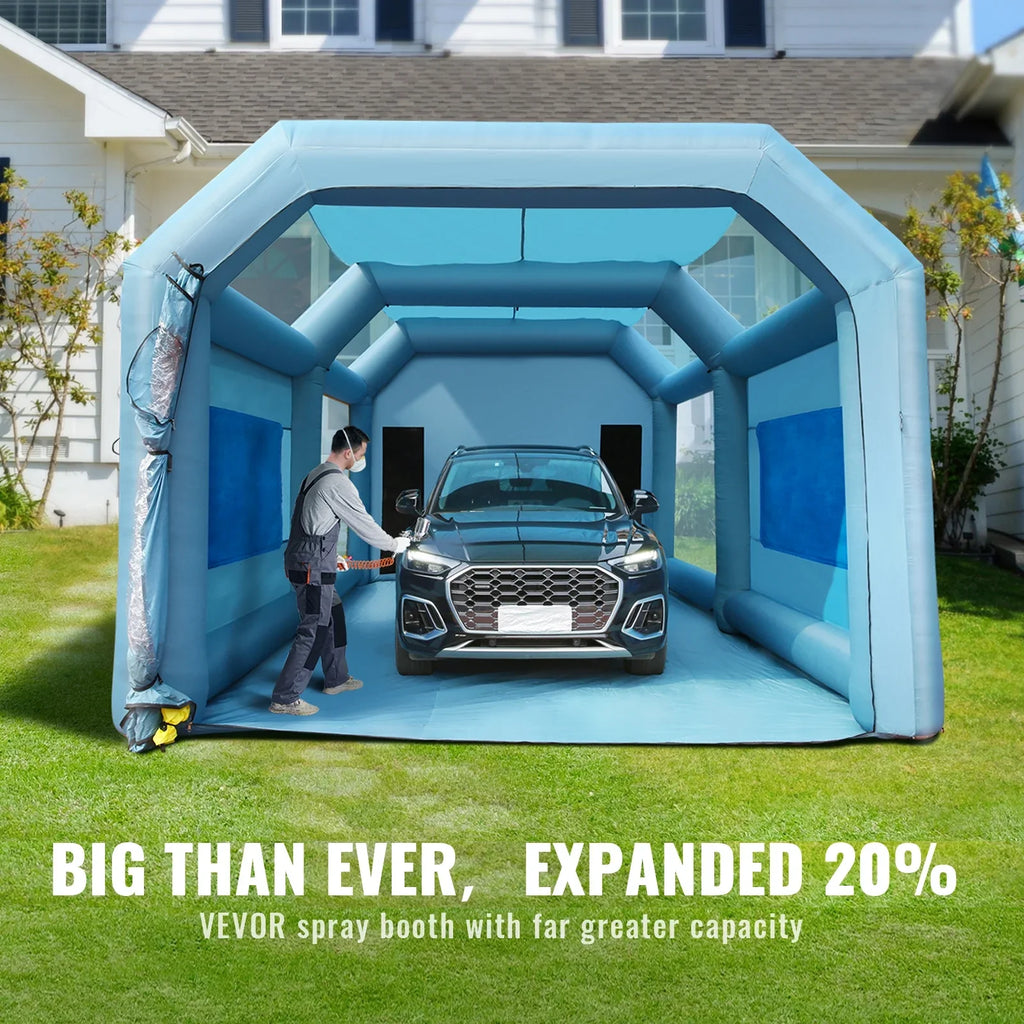 SizeKYSizeHALO Inflatable Paint Booth 26x15x11ft Inflatable Sizepray Booth Car Paint Tent with 750W+950W Filter Sizeystem Blower