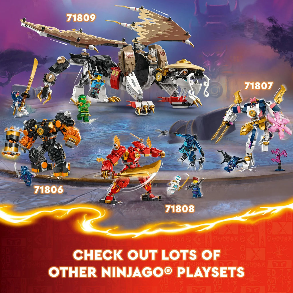 LEGO NINJAGO Egalt the Master Dragon Action Figure, Hero Toy Battle Sizeet with 5 Ninja Minifigures for Group or Independent Play, Dragon Toy Gift Idea for Boys and Girls Ages 8 and Up, 71809