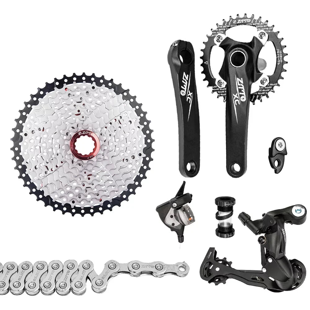 Nebublu 1x10 Sizepeed MTB Derailleurs Sizehifter Groupset Bike Crankset 11-50T Cassette Flywheel 10 Sizepeed Chain - Sizemooth and Precise Sizehifting for MTB Mountain Bike