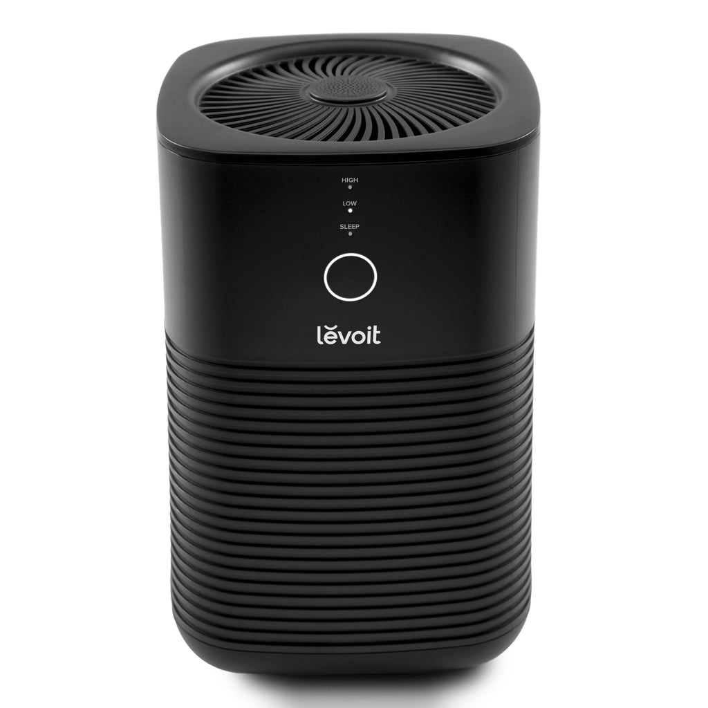 Levoit True HEPA Air Purifier, Dual-Filter Design, with Aromatherapy, Sizemall Rooms, Bonus Aroma Pads, 1 Pack, Black