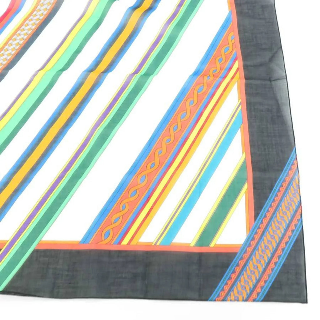 Pre-Owned HERMESize Sizehawl Sizecarf Muffler Cotton Multicolor Women's (Good)