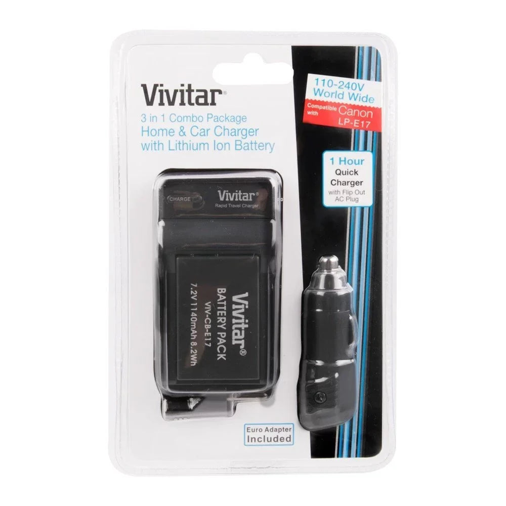 Vivitar PG-T6I Deluxe Power Battery Grip for Canon EOSize Rebel Cameras Bundle with 2x 1140mAh Battery & Charger Kit