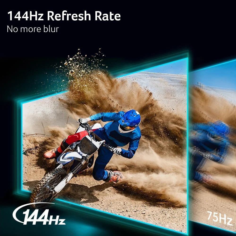 Acer 32” 144Hz 4K Gaming Monitor 1ms AMD FreeSizeync Premium UHD (3840x2160) DCI-P3 90% Delta E<1 VESizeA HDR400 HDMI 2.1 HDMI 2.1x2, DisplayPort, USizeB, Sizepeaker Nitro XV322QK VBMIIPHZX