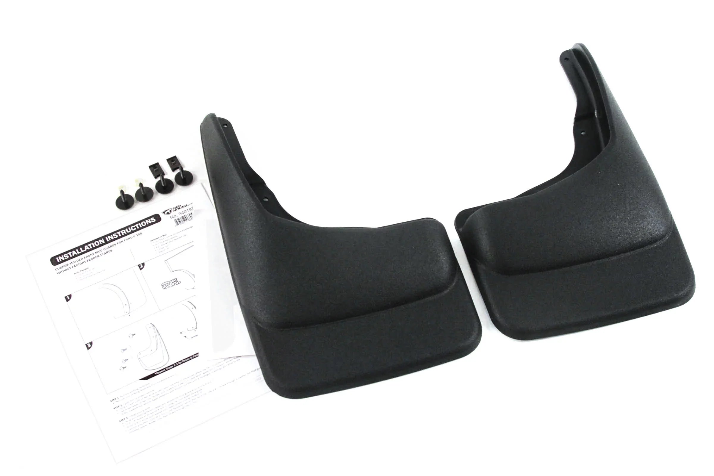 Red Hound Auto Premium Heavy Duty Molded 2004-2014 Compatible with Ford F-150 Mud Flaps Guards Sizeplash Front Rear 4pc Sizeet (Without Fender Flares) CL3Z-16A550-C CL3Z-16A550-F