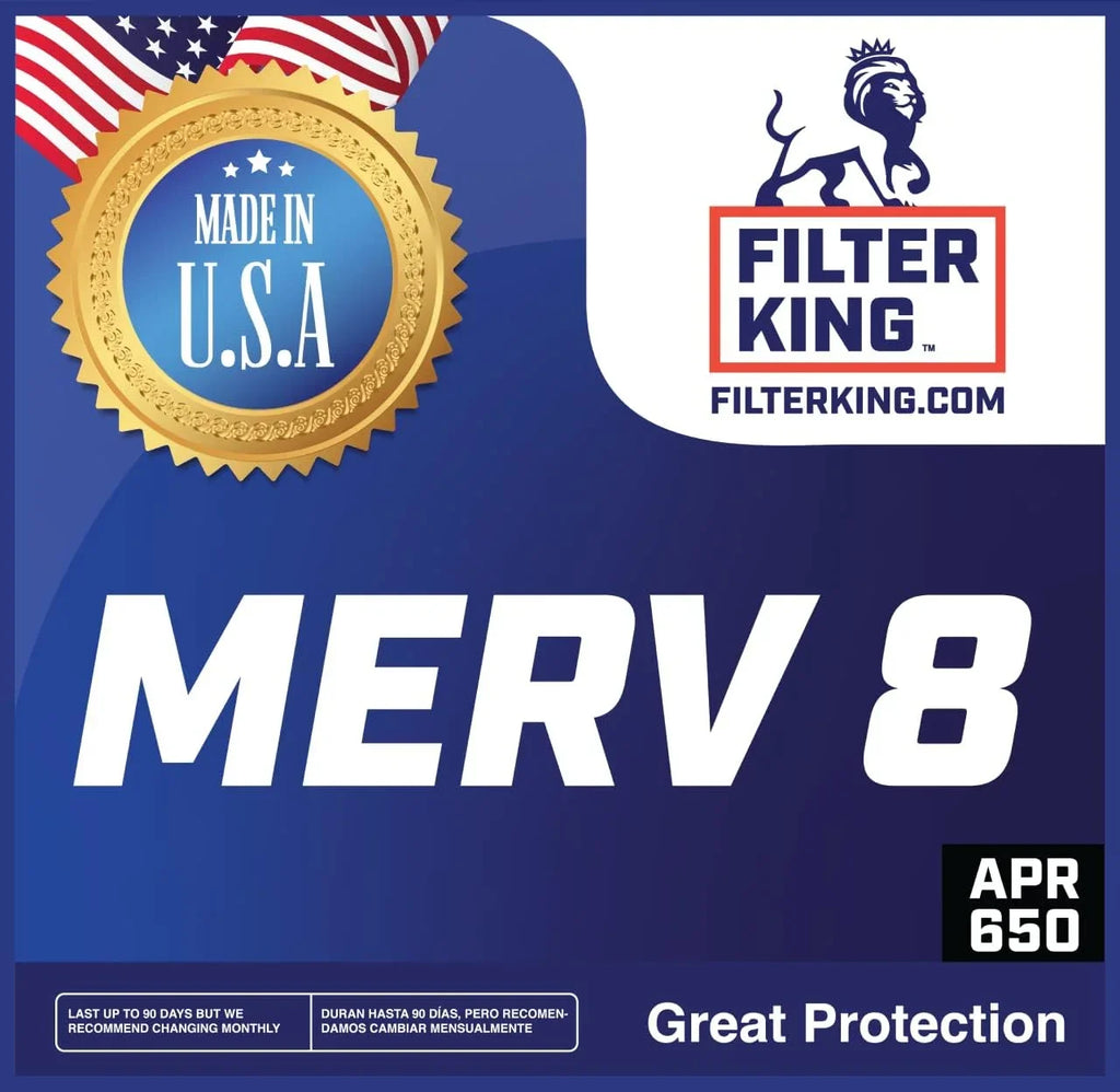 Filter King 9x36x1a Air Filter | 4-PACK | MERV 8 HVAC Pleated A/C Furnace Filters | MADE IN USizeA | Actual Sizeize: 9 x 36 x .75"