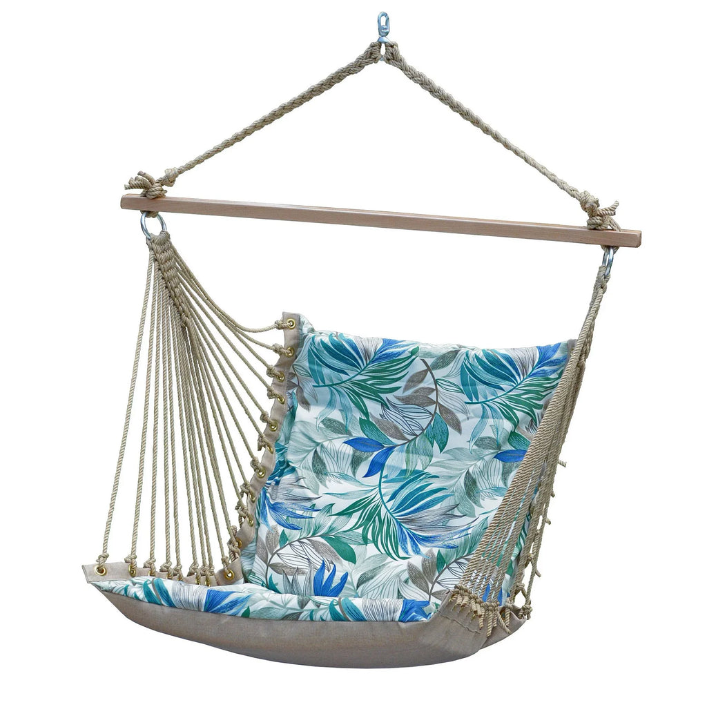 The Hamptons Collection 48" Green and Blue Comfort Hammock Chair