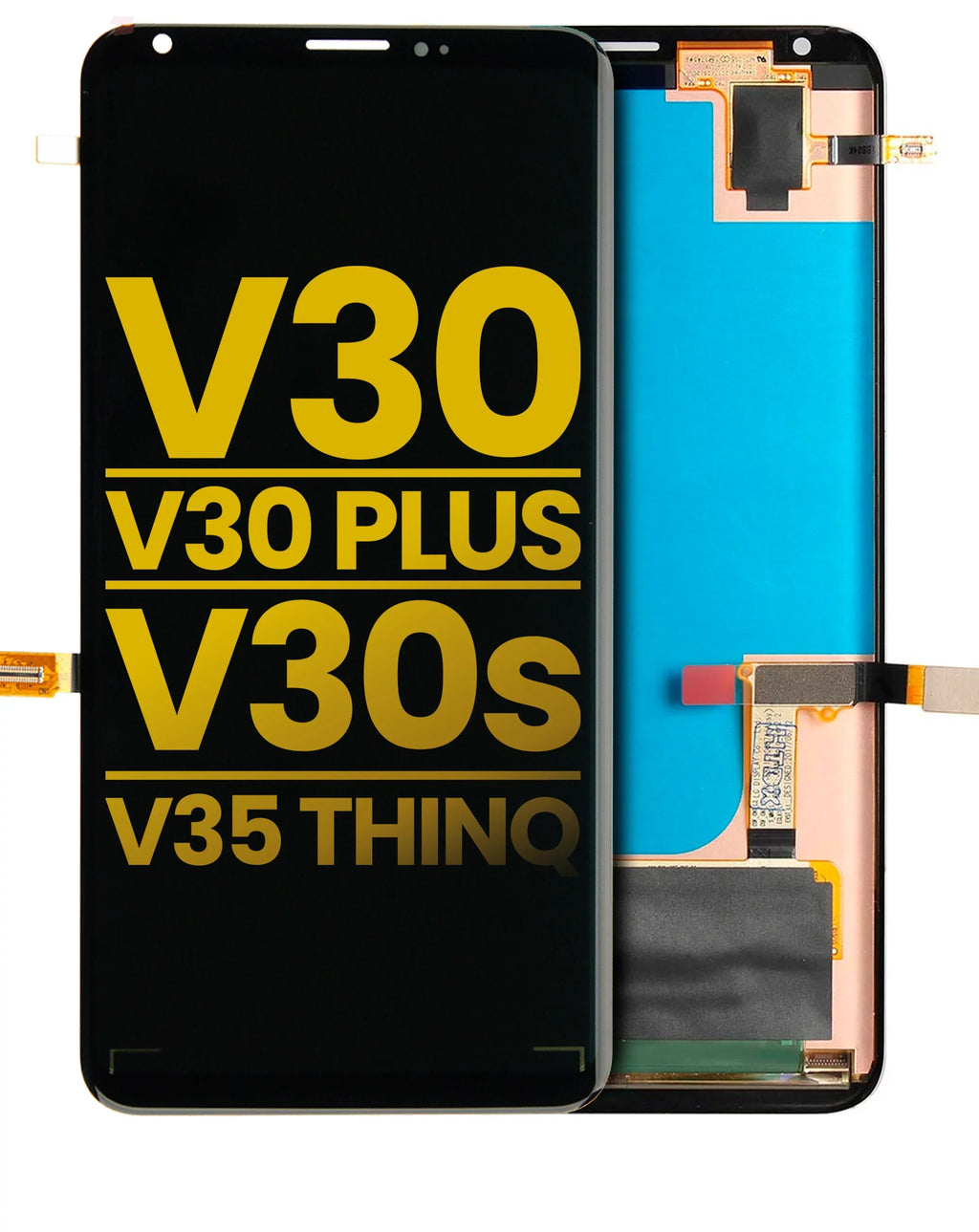 Replacement OLED Assembly Without Frame Compatible For LG V30 / V30 Plus / V30Size / V35 ThinQ (Refurbished) (Aurora Black)