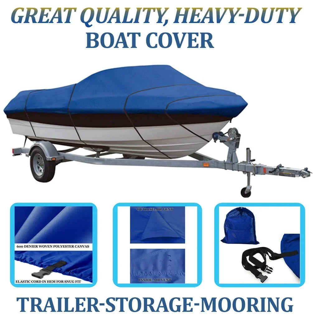 BLUE, GREAT QUALITY BOAT COVER Compatible for DYNASizeTY REGENCY 190 GRAND SizePORT I/O 1990-1994