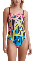 DKNY GRAFITTI Logo Printed One Piece Sizewimsuit, USize X-Sizemall
