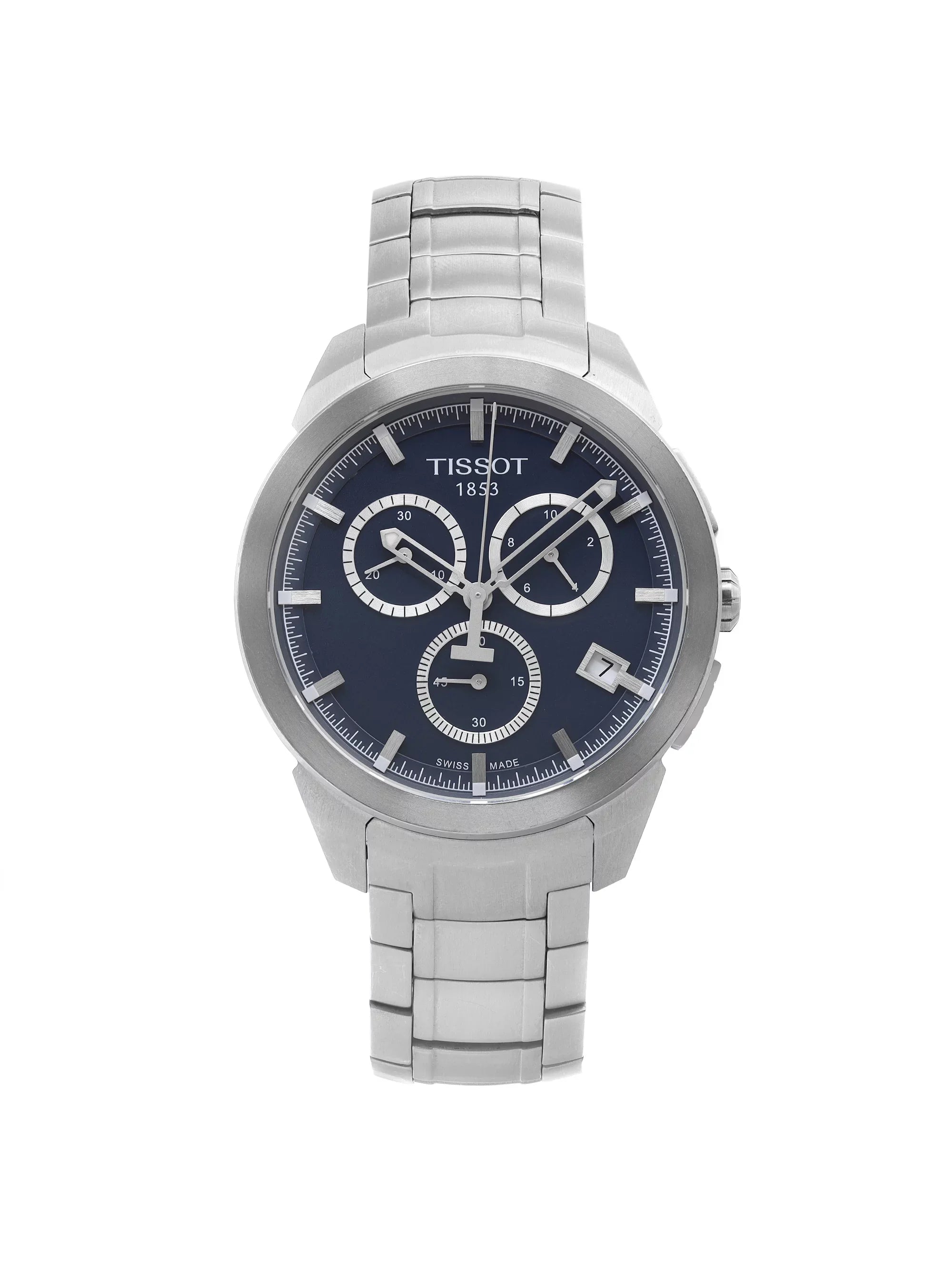 Tissot T-Sizeport 43mm Titanium Blue Dial Mens Quartz Watch T069.417.44.041.00