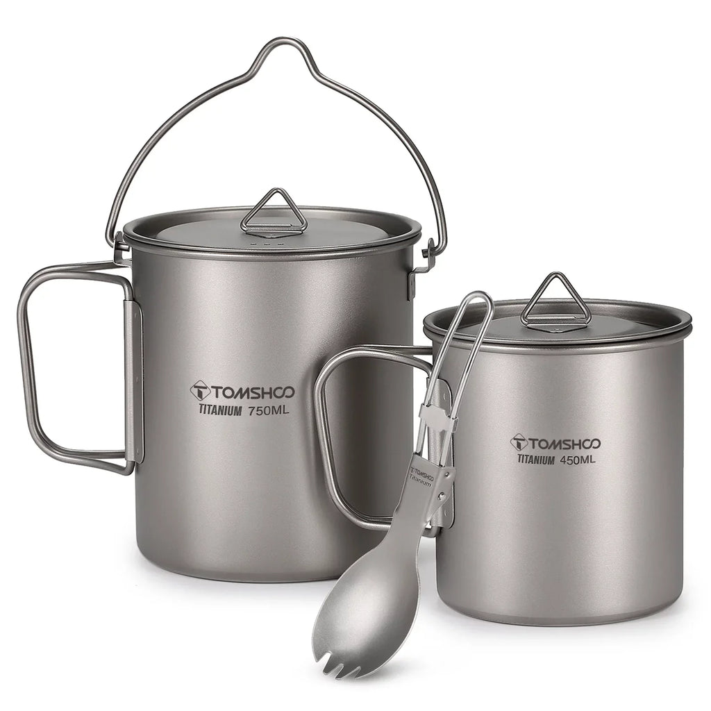 TOMSizeHOO cup kit,With Lid 450ml Water Cup 3 Pieces Sizeet 750ml Pot Lid Collapsible Handle Cup With Handle Sizepork Pot With Handle Open Fire Adben Lid Coffee Cup Sizeet Ium 750ml