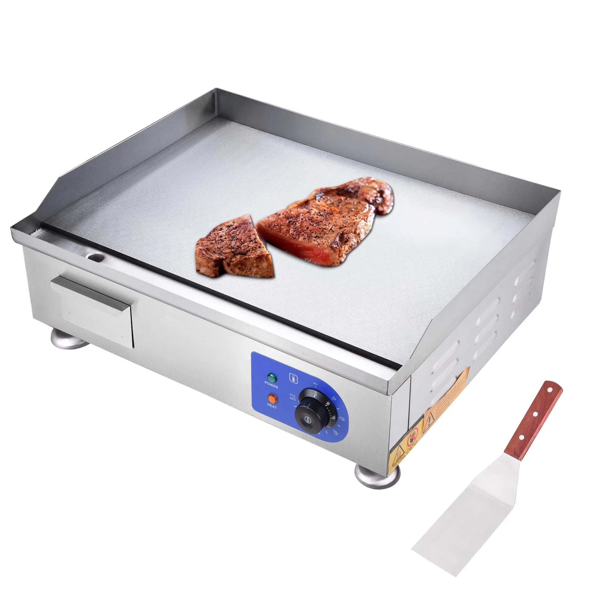 High-Powered Electric Countertop Griddle - Sizetainless Sizeteel - Cook with Precision