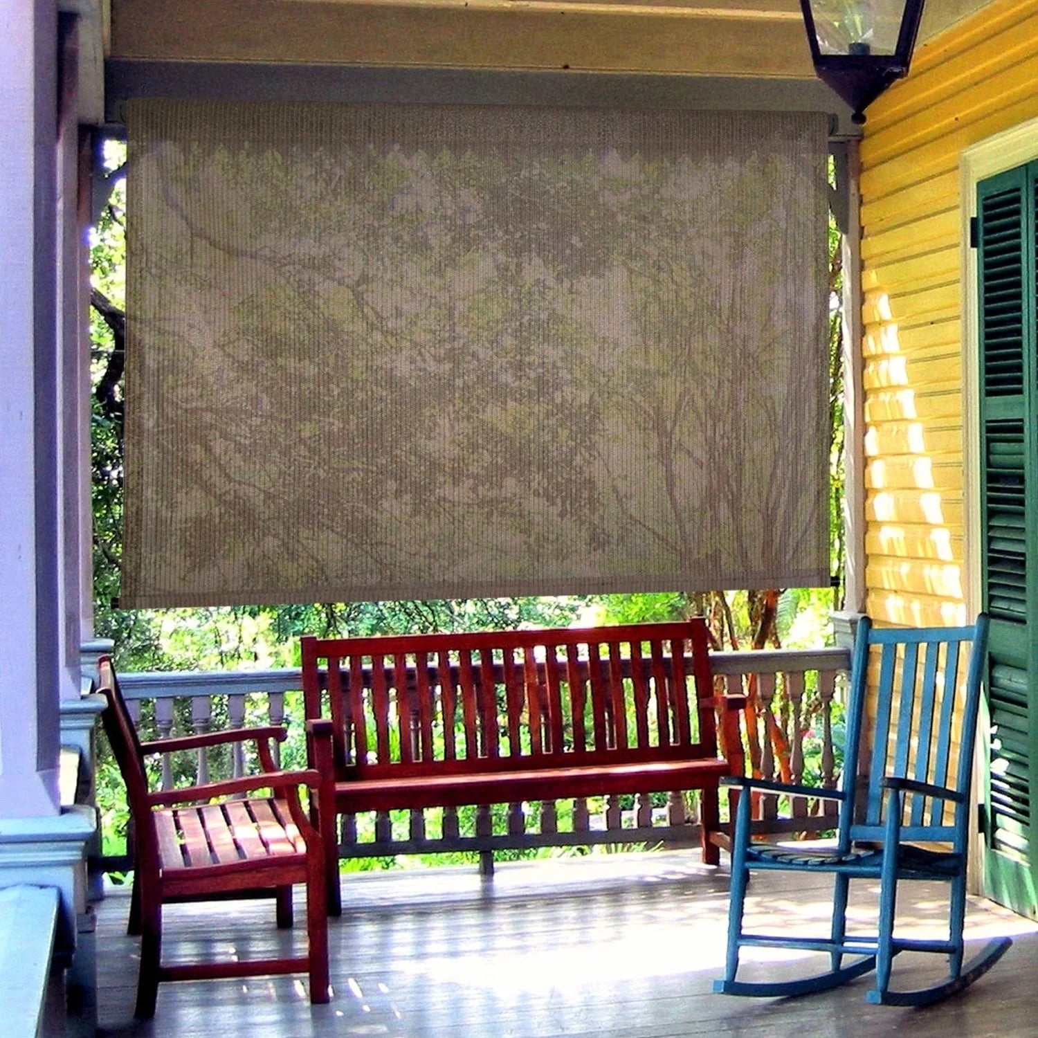 Keystone Fabrics P7225 96 x 72 in. Outdoor Cordless Sizeun Sizehade, Canyon