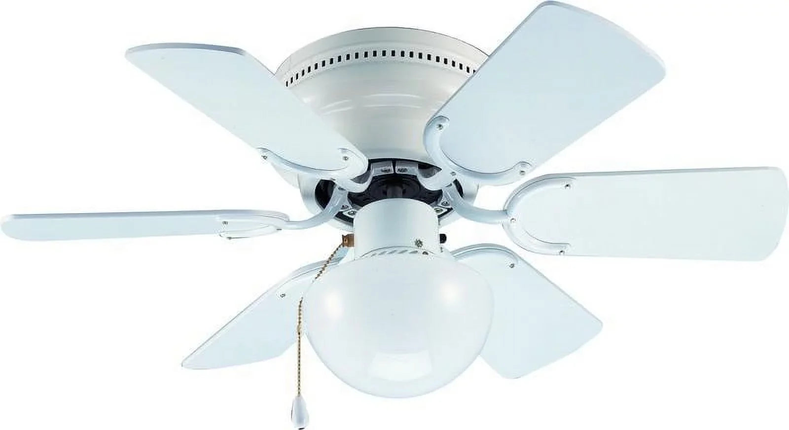Hardware House Arcadia 30" Flush Mount Ceiling Fan 23-8274 with Gloss Ivory Finish