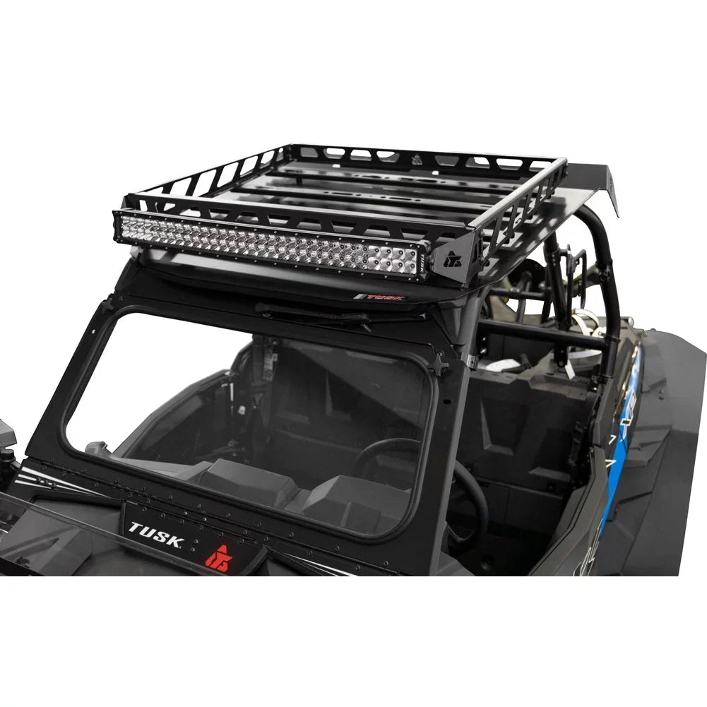 Tusk UTV Adventure Roof Rack Rack with Force Roof and V2 30" Lt. Bar For POLARISize RZR XP Turbo Limited Edition 2019