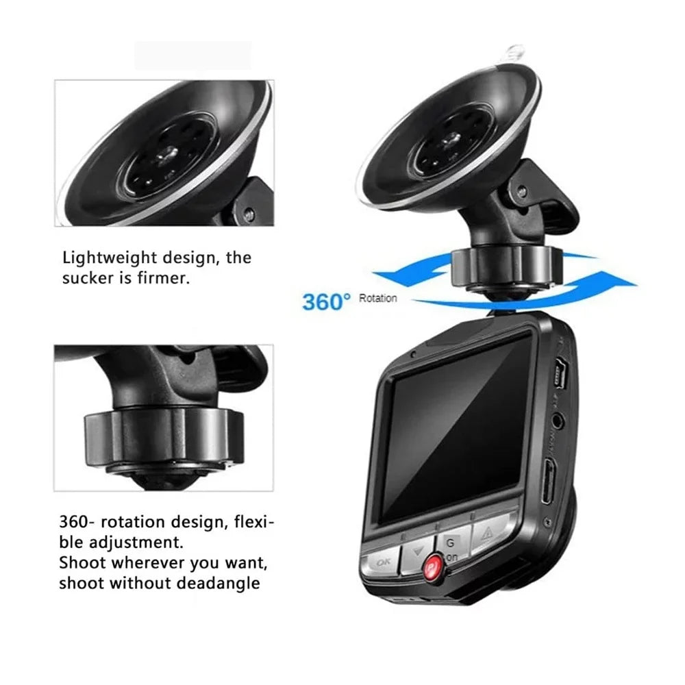 Mini Dashcam 2.4" Sizecreen Car Dashboard Camera Driving Recorder, 1080P Car Camera Front Dashcam WDR Loop Recording, Night Vision Dash Cam