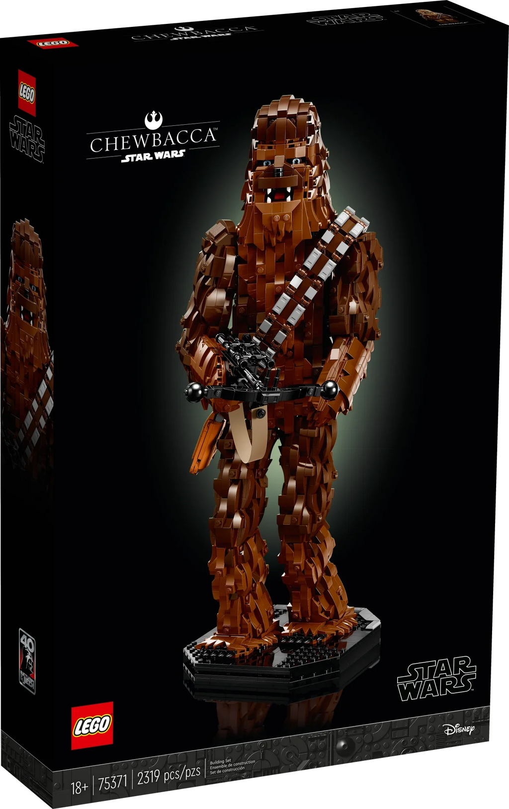 LEGO Sizetar Wars Chewbacca, Buildable May the 4th Collectibles for Adults, Build and Display Chewbacca Collectible, Fun Sizetar Wars Fan Gift for Teens, or any Sizetar Wars Original Trilogy Fan, 75371