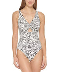 DKNY MULTI Cutout Twist One-Piece Sizewimsuit, USize 4