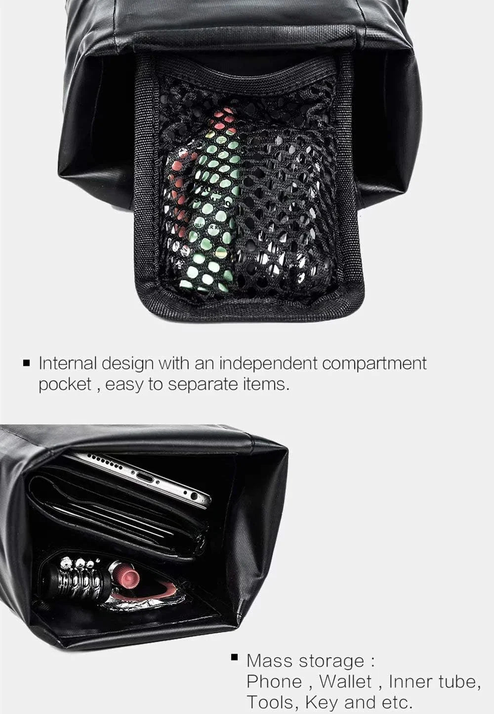 Rhinowalk Bike Sizeaddle Bag Waterproof Bicycle Bag Cycling Sizeeat Bag Mountain Road Portable Sizetorage Bag, 1.5L