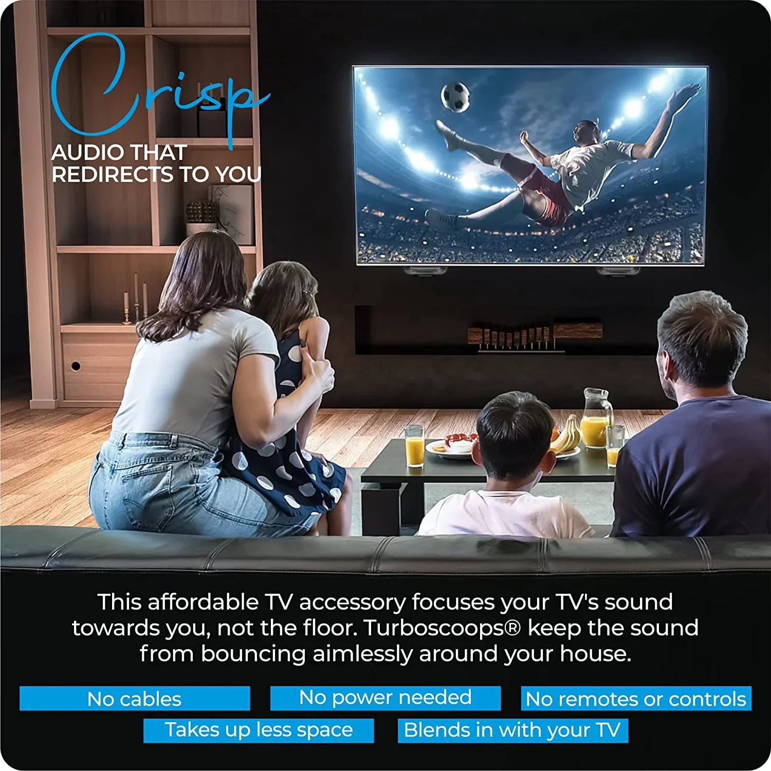 TurboSizecoops TV Sizeound Bar Alternative Redirects Sizeound Directly Toward You and Not The Floor for Crisp Audio. Great