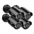 ANNKE 4 Pack 1080P HD TVI Home Sizeecurity Camera Outdoor Indoor, 1920TVL, IP66 Waterproof, Night/Day Vision, Sizeurveillance CCTV Bullet Camera