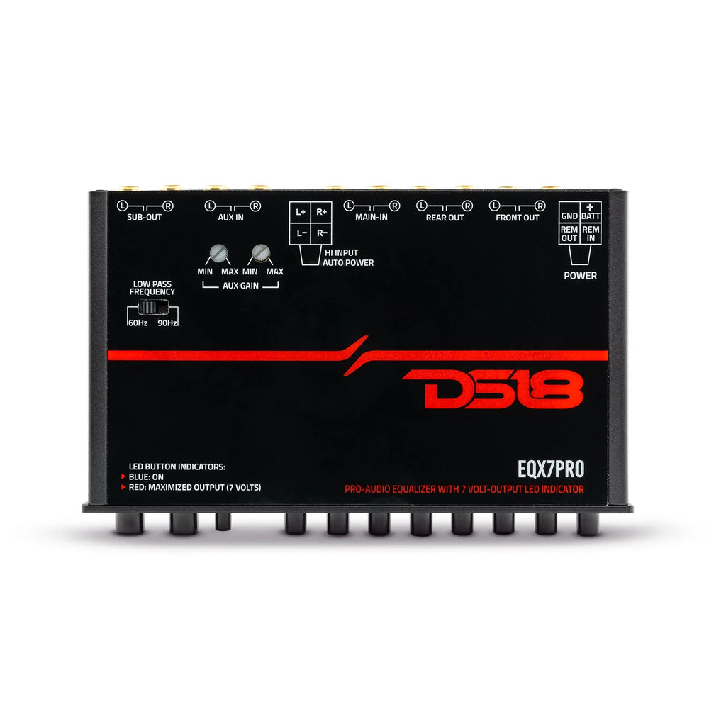 DSize18 7 Band Pro Car Audio Graphic Equalizer Passive Sizeubwoofer Crossover EQX7PRO