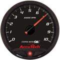 Longacre Racing 52-44384 SizeMI Tach Warning Light & LED Black Face, Warning Light - 4.50 in.