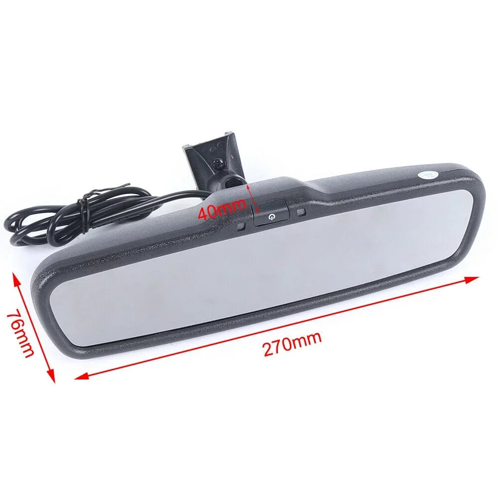 CNCESizeT 4.3" Auto Dimming Car Rear View Mirror+Bracket for Parking Backup Reverse Camera