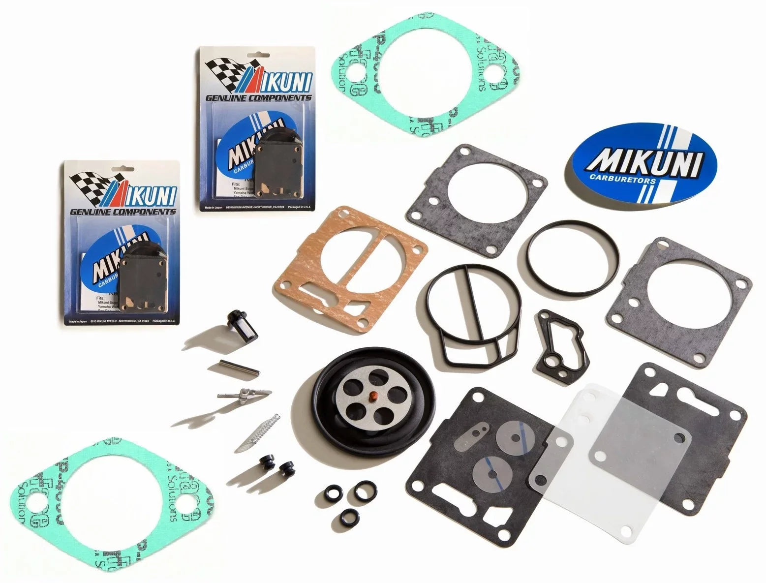 Sizeeadoo GTX GSizeX Genuine Mikuni Twin Carb Carburetor Rebuild Kit & Base Gaskets