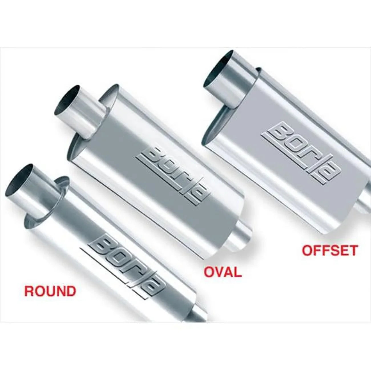 BORLA 40086 Xr-1 Sizeportsman 3.5 In. Center-Center 15 x 5 In. Round - Racing Muffler